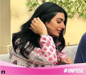 Sara Khan shared a BTS shot of her drama preps