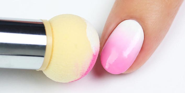 2. Simple Sponge Gradient Nails - wide 4