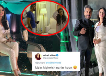 Zainab Abbas Bowls Bouncer to a Troll while Posing with Shehwar