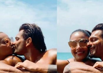 Bipasha Basu and Karan Singh Grover Share a Kiss in the Pool