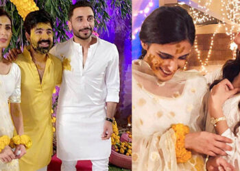 Sadia Ghaffar and Hassan Hayat’s Beautiful Mayon Function Pics Go Viral