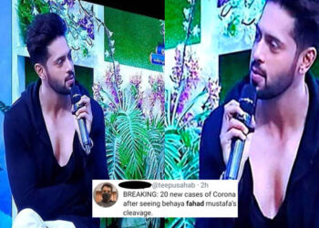 Actor Fahad Mustafa trolled for His Cleavage