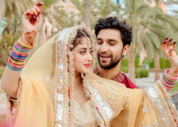 Sajal Aly and Ahad Raza Mir Share Unseen Mehndi Pictures