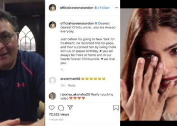 Rishi Kapoor’s Emotionally Touching Video For Raveena Tandon’s Father Before Passing Away