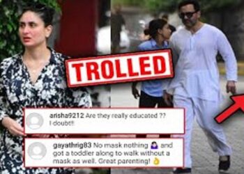 Kareena Kapoor, Saif Ali Khan TROLLED For Stepping Out Without Mask With Taimur Ali Khan