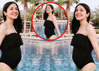 Anushka Sharma looks gorgeous in black, flaunts baby bump in pool pic