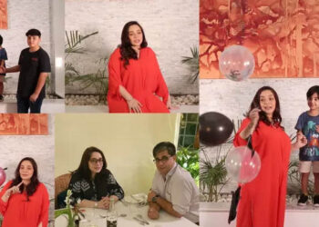 Mommy-to-be Juggan Kazim enjoys a Baby Shower