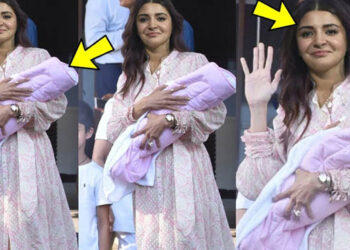 Anushka Sharma arrived to Cheer Virat Kohli with her Baby Girl Vamika Sharma Kohli at Ahmedabad