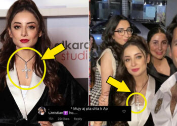 Is Sarwat Gilani Criticized For Wearing A Cross Necklace?
