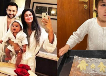 Kareena Kapoor Baking With Her Both Sons Taimur and Kaif , Enjoy Family Time Together