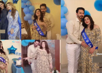 Shan Baig’s Wife Michelle Flaunts In Baby Shower Pictures Goes Viral