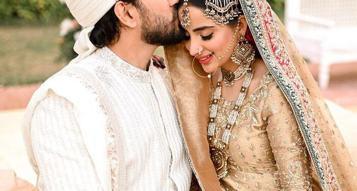 Fans Angry Over Saboor Aly kissing Her Husband Ali Ansari In Public
