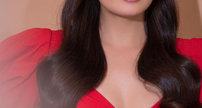 Dia Mirza red dress