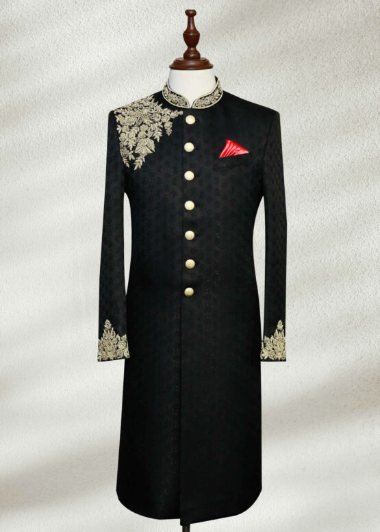 Black-Embroidered-Wedding-Sherwani