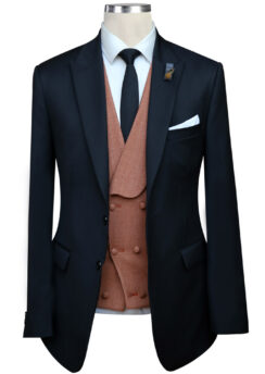 Dark-Gray-and-Peach-Color-3-Piece-Suit