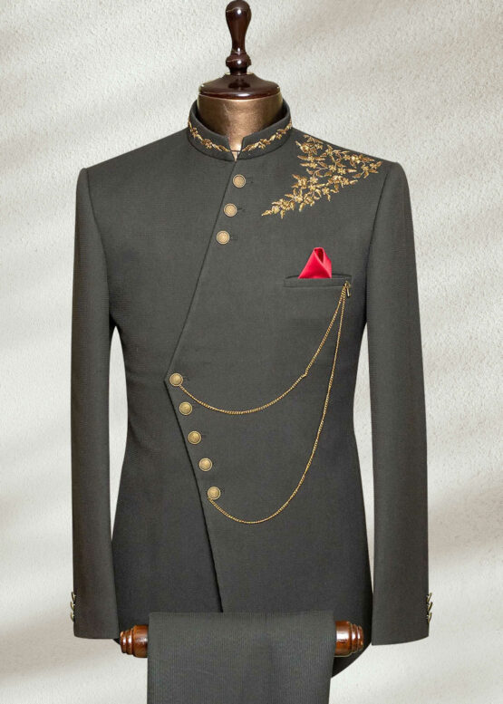 Grey Jodhpuri Suit