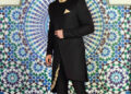 Angle Cut Black Sherwani 2