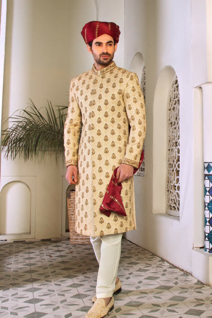 Golden Sherwani 4