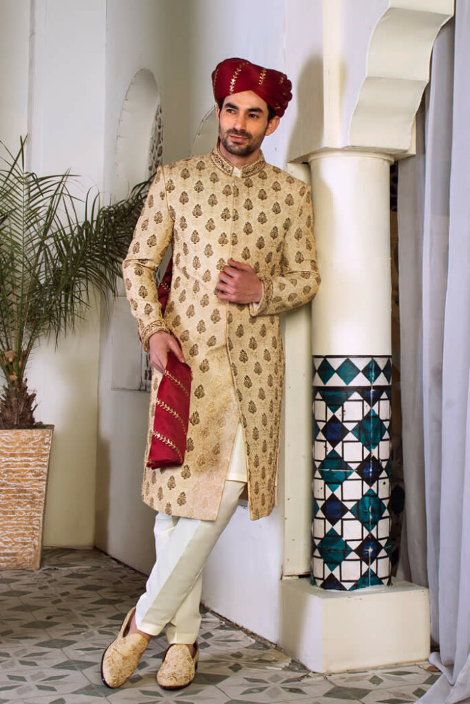 Golden Sherwani 6