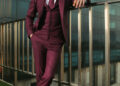 Mens Maroon Suit 05