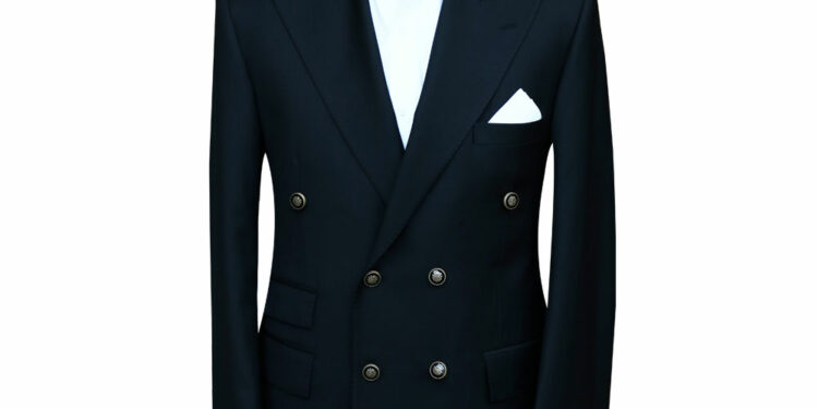 Bespoke Dark Blue Double Breasted Suit