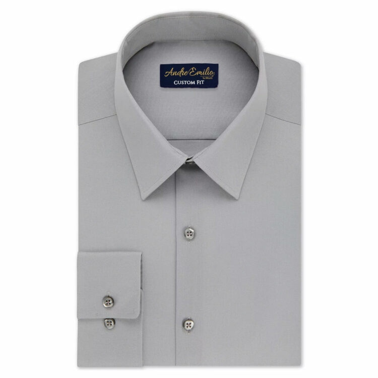 Custom Light Grey Dress Shirt