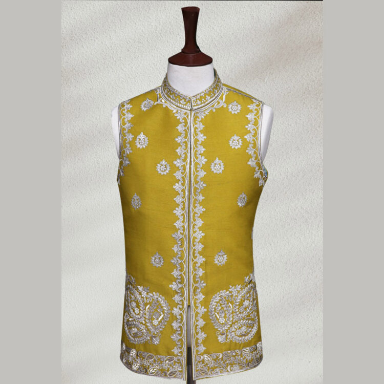 Satin Sheen Gold Waistcoat