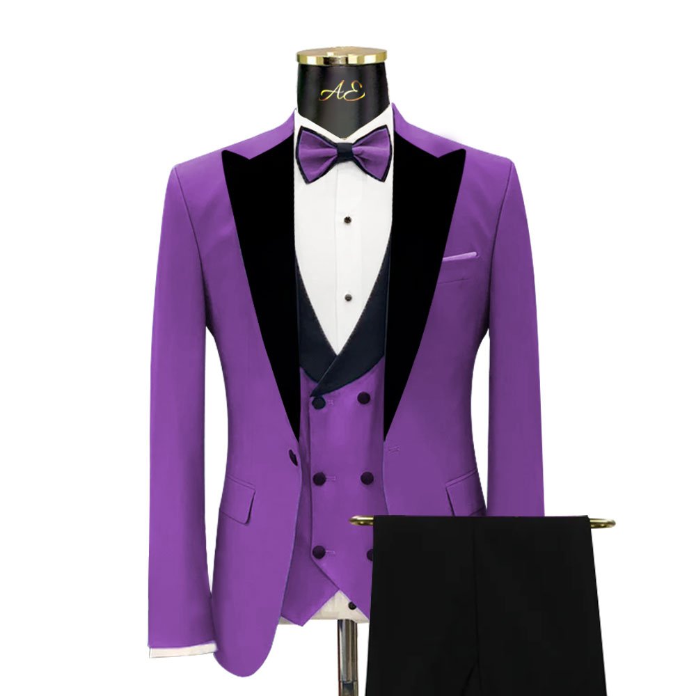 Bespoke Black and Lavender Tuxedo
