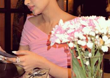 Saboor Aly Radiates Elegance in a Stunning Blush Pink Off-Shoulder Dress