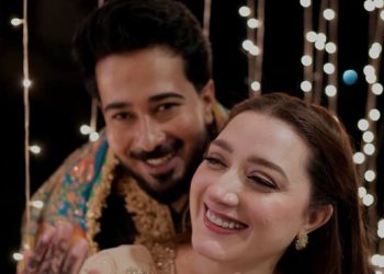 Momina Iqbal’s intimate mehndi shoot with husband divides internet